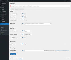 Page screenshot: Go Fetch Jobs → Settings