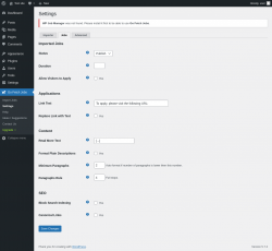 Page screenshot: Go Fetch Jobs → Settings → Jobs