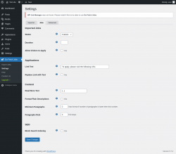 Page screenshot: Go Fetch Jobs → Settings → Jobs