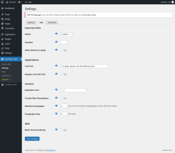 Page screenshot: Go Fetch Jobs → Settings → Jobs
