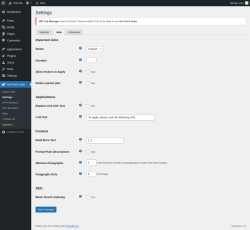 Page screenshot: Go Fetch Jobs → Settings → Jobs