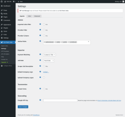 Page screenshot: Go Fetch Jobs → Settings