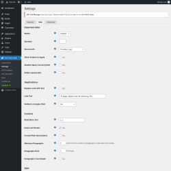 Page screenshot: Go Fetch Jobs → Settings → Jobs