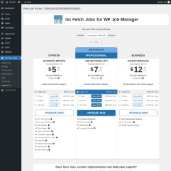 Page screenshot: Go Fetch Jobs → Upgrade  ➤