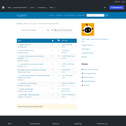 Page screenshot: Goal Tracker → Support Forum