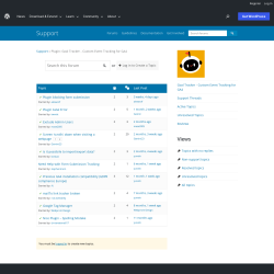 Page screenshot: Goal Tracker → Support Forum