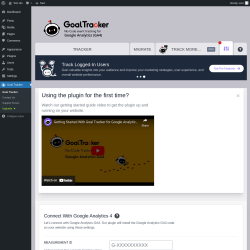 Page screenshot: Goal Tracker