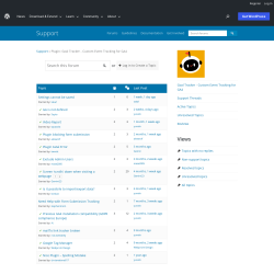 Page screenshot: Goal Tracker → Support Forum