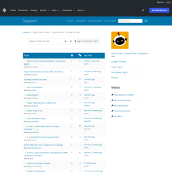 Page screenshot: Goal Tracker → Support Forum