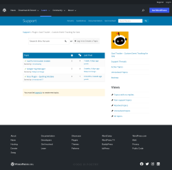 Page screenshot: Goal Tracker → Support Forum