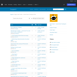 Page screenshot: Goal Tracker → Support Forum