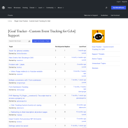 Page screenshot: Goal Tracker → Support Forum