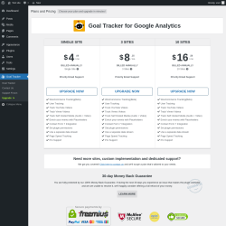 Page screenshot: Goal Tracker → Upgrade  ➤
