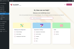 Page screenshot: GoDAM → Help