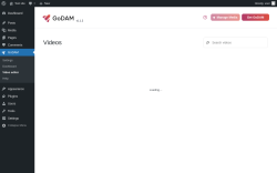 Page screenshot: GoDAM → Video editor