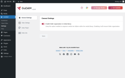 Page screenshot: GoDAM → Settings