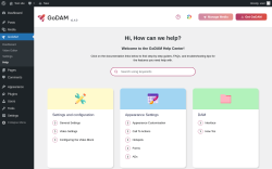 Page screenshot: GoDAM → Help