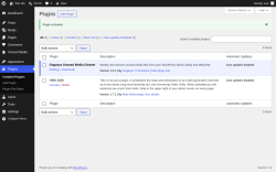 Page screenshot: Plugins &lsaquo; Test site &mdash; WordPress