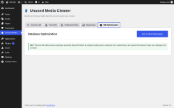 Page screenshot: Unused Media &rarr;  DB Optimization