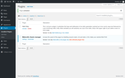 Page screenshot: Plugins &lsaquo; Test site &mdash; WordPress