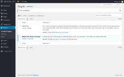 Page screenshot: Plugins &lsaquo; Test site &mdash; WordPress