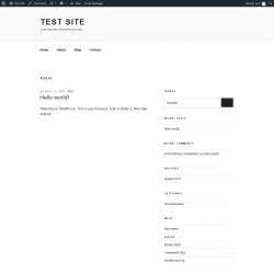Page screenshot: Test site &ndash; Just another WordPress site
