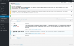 Page screenshot: Plugins &lsaquo; Test site &mdash; WordPress