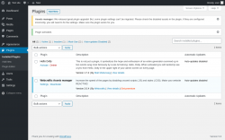 Page screenshot: Plugins &lsaquo; Test site &mdash; WordPress