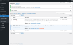 Page screenshot: Plugins &lsaquo; Test site &mdash; WordPress