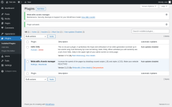 Page screenshot: Plugins &lsaquo; Test site &mdash; WordPress