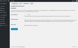 Page screenshot: Settings &rarr; GoodReviews &rarr; Performance