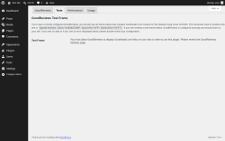 Page screenshot: Settings &rarr; GoodReviews &rarr; Tests