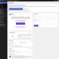 Page screenshot: Dashboard &lsaquo; Test site &mdash; WordPress