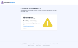 Page screenshot: Application Error - MonsterInsights App