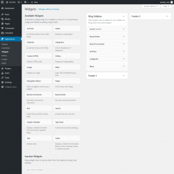 Page screenshot: Widgets ‹ Test site — WordPress
