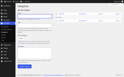 Page screenshot: Calendars &rarr; Categories