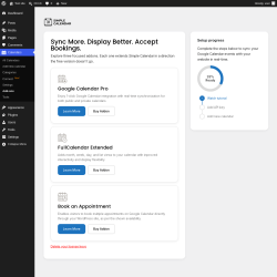 Page screenshot: Calendars &rarr; Add-ons