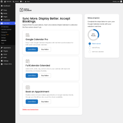 Page screenshot: Calendars &rarr; Add-ons