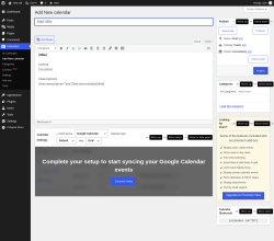 Page screenshot: Calendars &rarr; Add New calendar