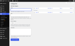 Page screenshot: Calendars &rarr; Categories
