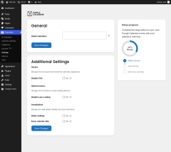 Page screenshot: Calendars &rarr; Settings