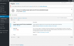 Page screenshot: Plugins &lsaquo; Test site &mdash; WordPress