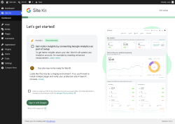 Page screenshot: Site Kit