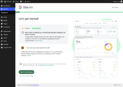 Page screenshot: Site Kit