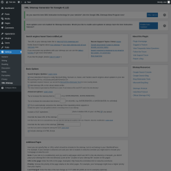 Page screenshot: Settings &rarr; XML-Sitemap