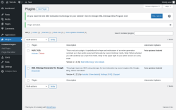 Page screenshot: Plugins &lsaquo; Test site &mdash; WordPress