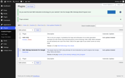 Page screenshot: Plugins &lsaquo; Test site &mdash; WordPress