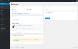 Page screenshot: Dashboard &lsaquo; Test site &mdash; WordPress