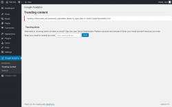 Page screenshot: Google Analytics &rarr; Trending Content
