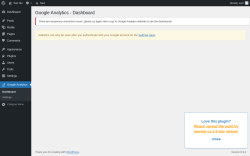 Page screenshot: Google Analytics